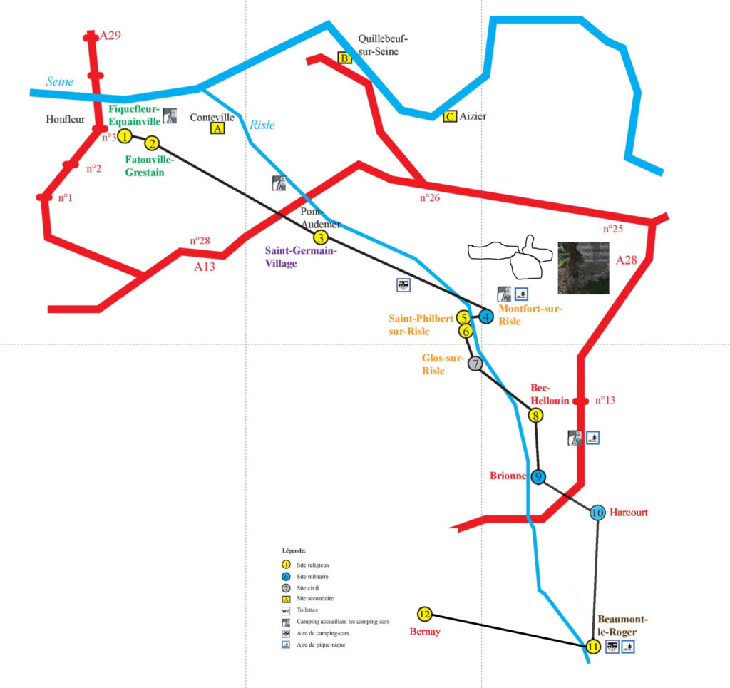 Carte 12 monuments