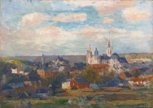 1024px Albert Lebourg VUE DEVREUX AVEC LA CATHEDRALE NOTRE DAME 1897