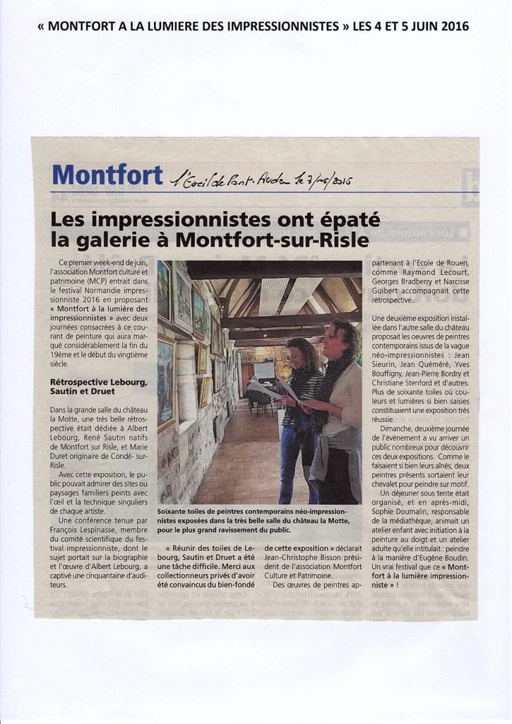 Article Impressionnistes 2016