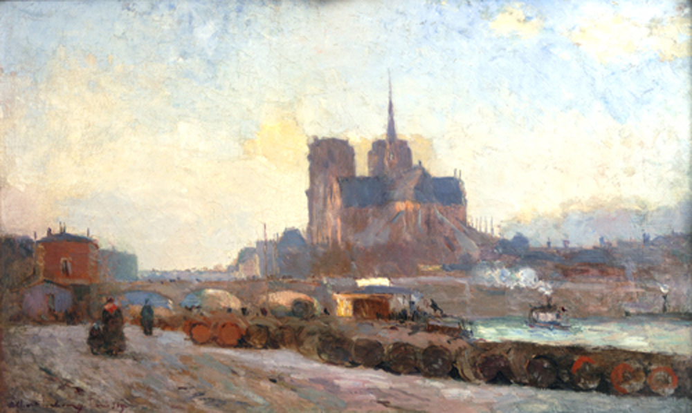 albert lebourg hst le chevet de notre dame paris 1892